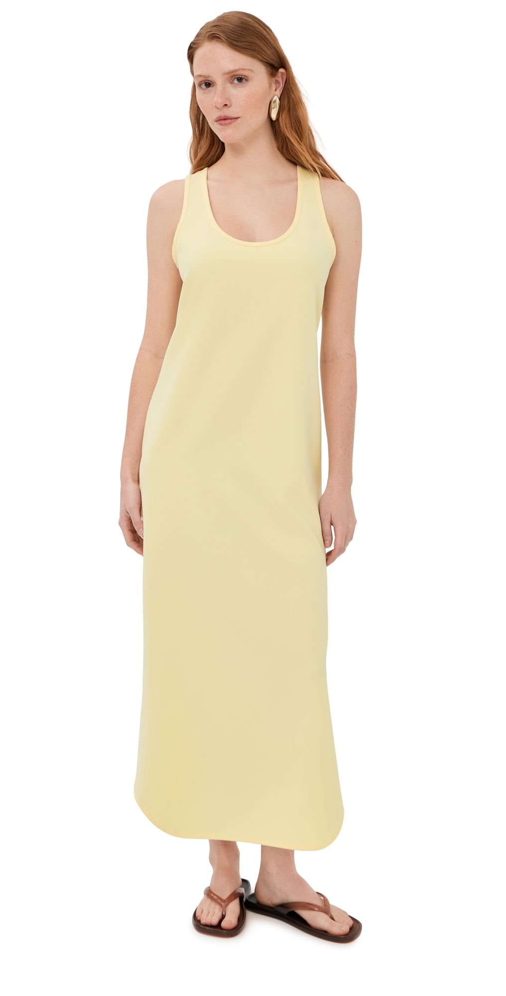 WARDROBE. NYC Matte Tank Dress Lemon S