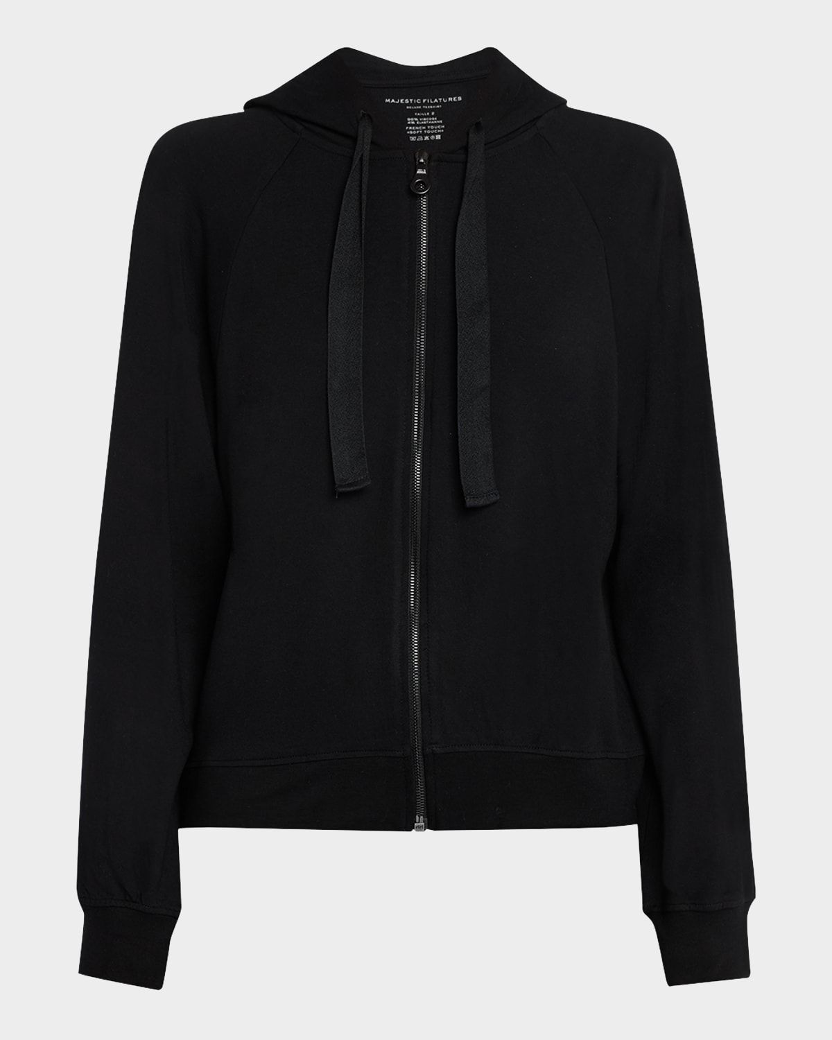French Terry Zip-Front Hoodie