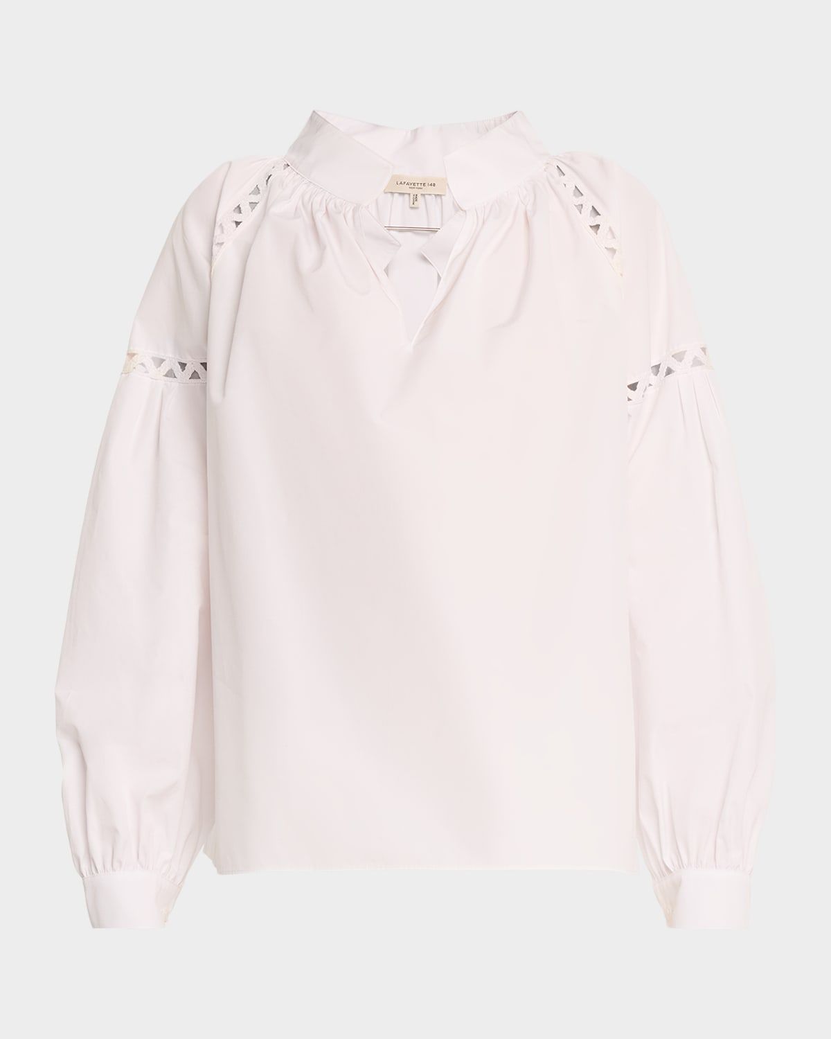 Soutache-Inset Cotton Poplin Shirt