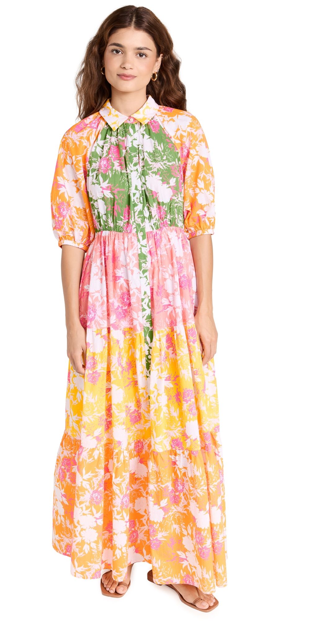 Playa Lucila Prmul 1272 Dress Orange/Pink Multi M