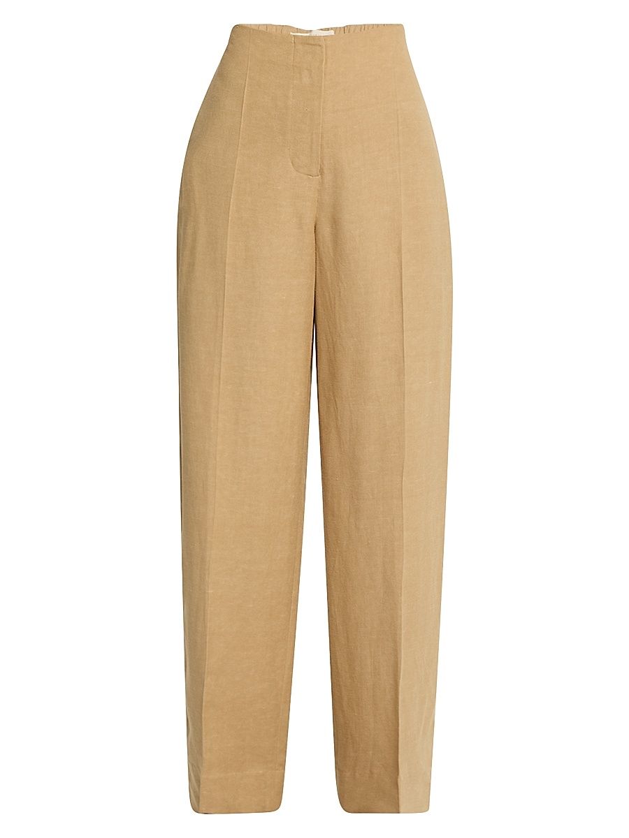 Women's Liliya Straight-Leg Trousers - Light Brown - Size Medium