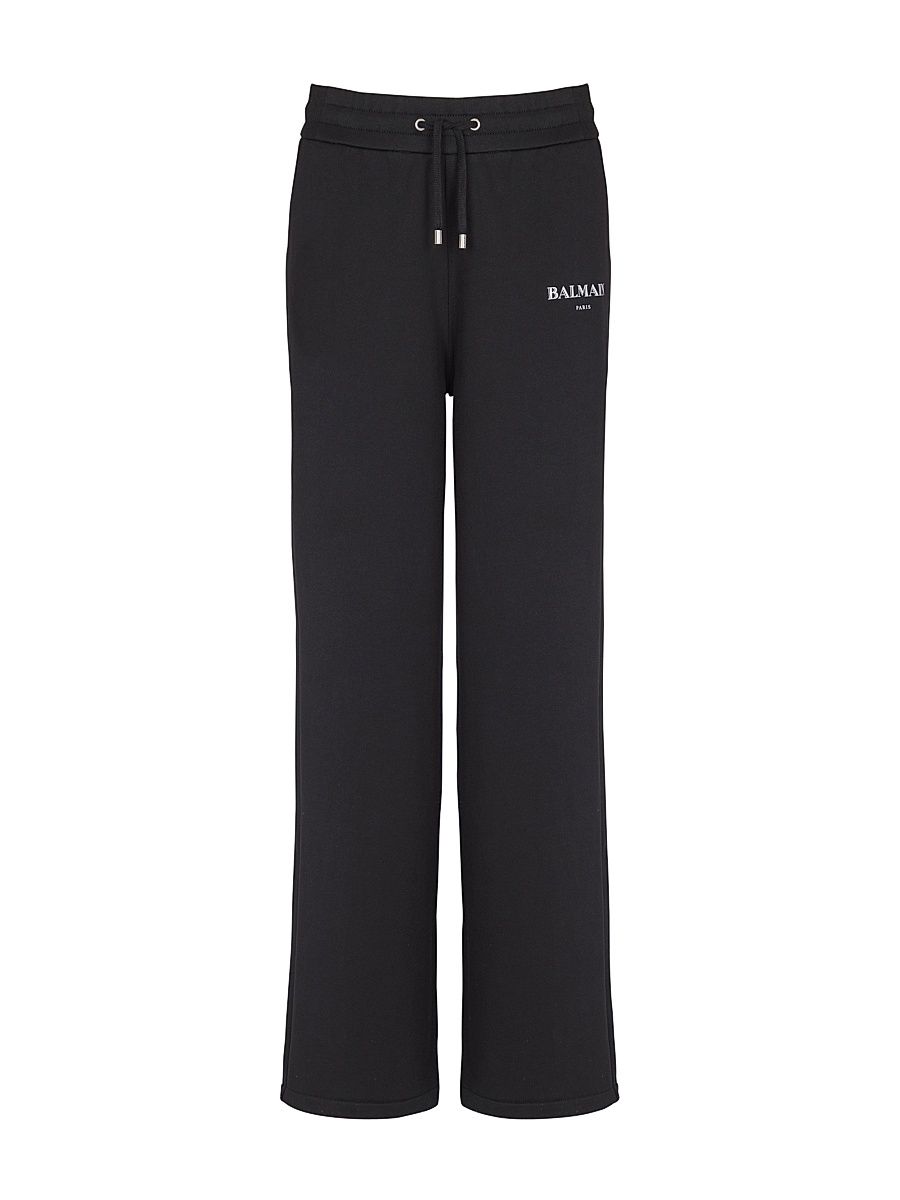 Women's Sportswear Logo Straight Sweatpants - Black White - Size Medium