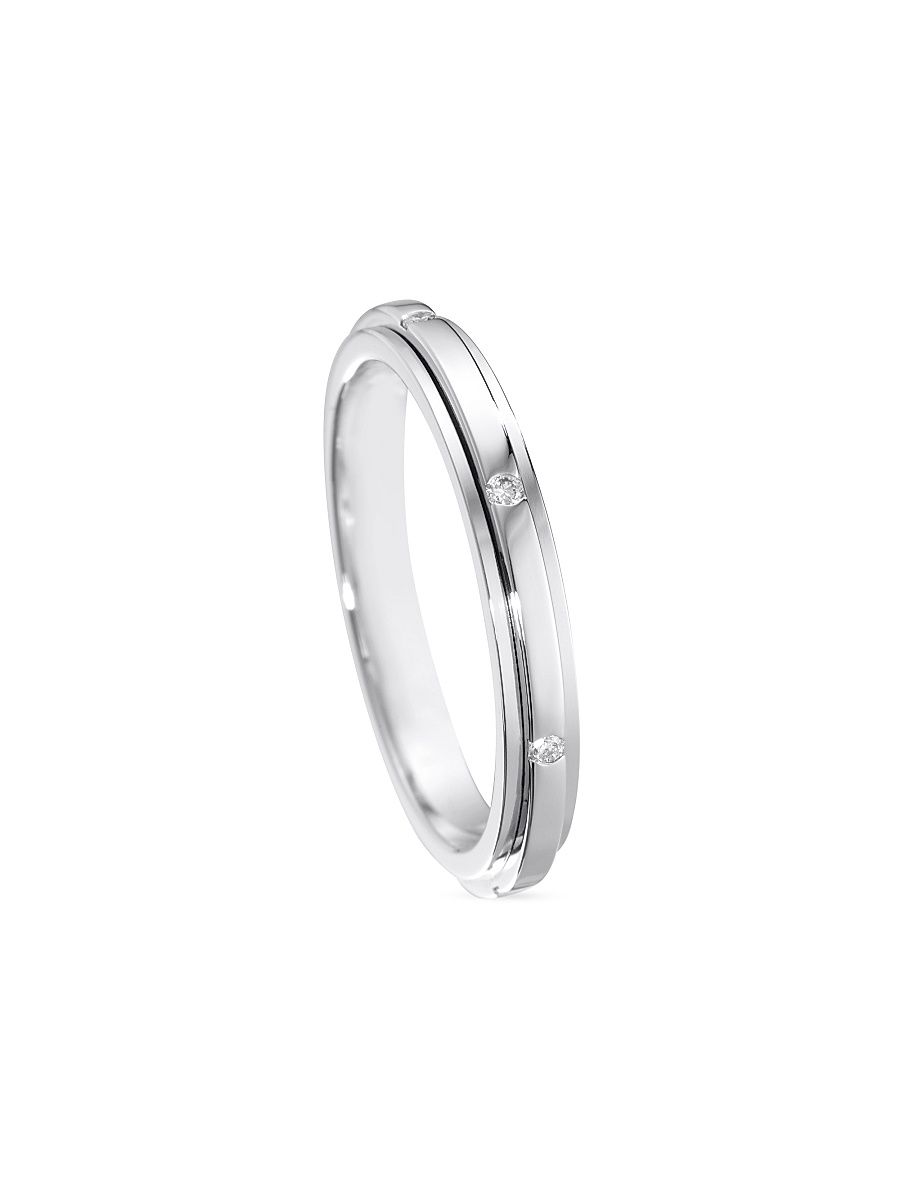Women's Possession 18K White Gold & 0.06 TCW Diamond Wedding Band - White Gold - Size 7.25
