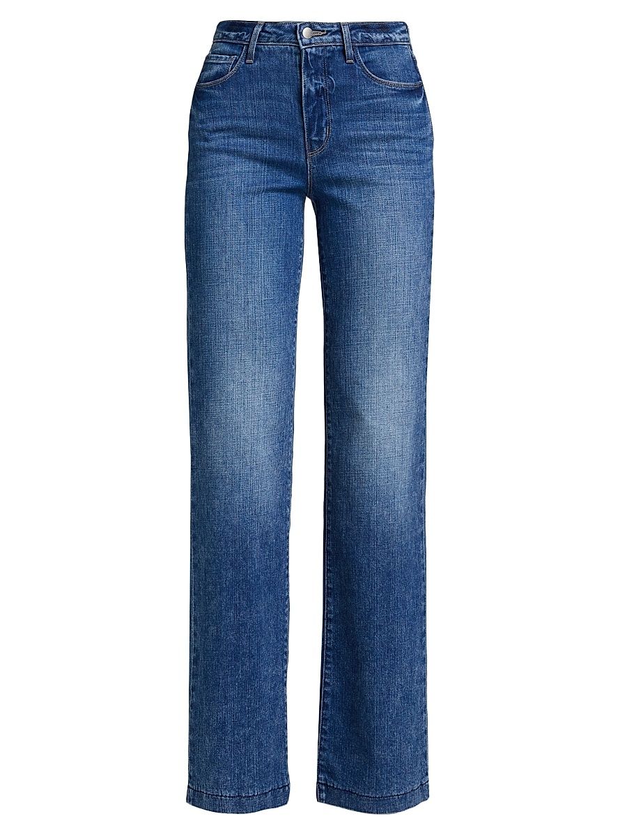 Women's ONLY AT SAKS. Clayton High-Rise Wide-Leg Jeans - Branson - Size 31