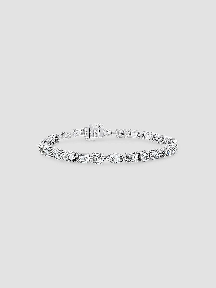 Saks Fifth Avenue High Jewelry Women's 18K White Gold & 9.17 TCW Diamond Bracelet - White