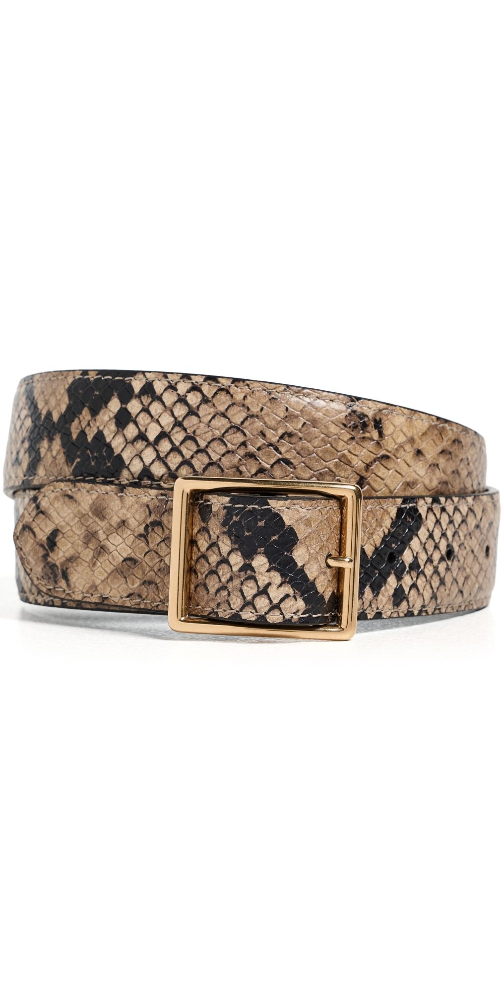 Nili Lotan Gabriele Belt Taupe Snakeskin w/ Gold 95