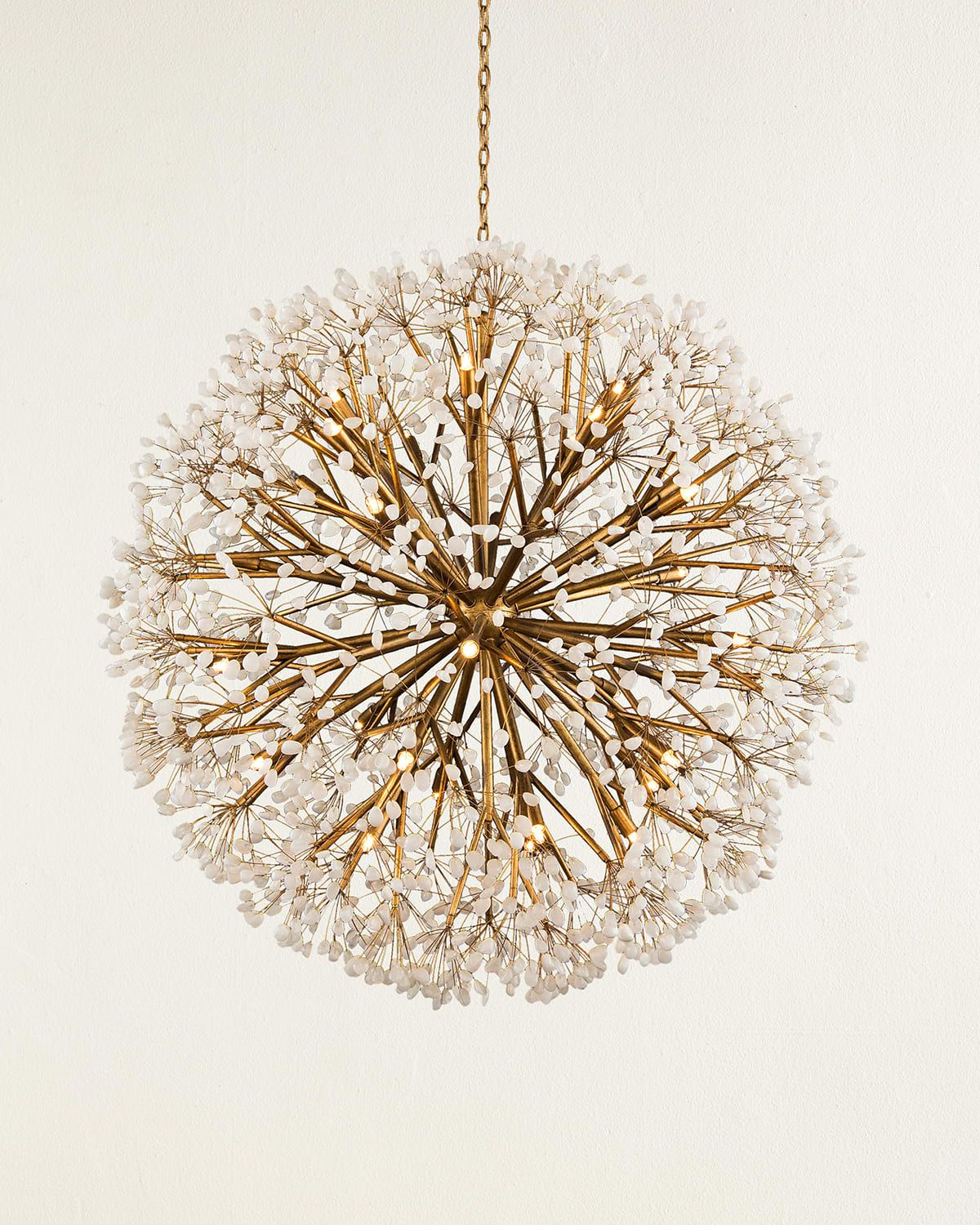43.5" Spherical 30-Light Quartz Chandelier