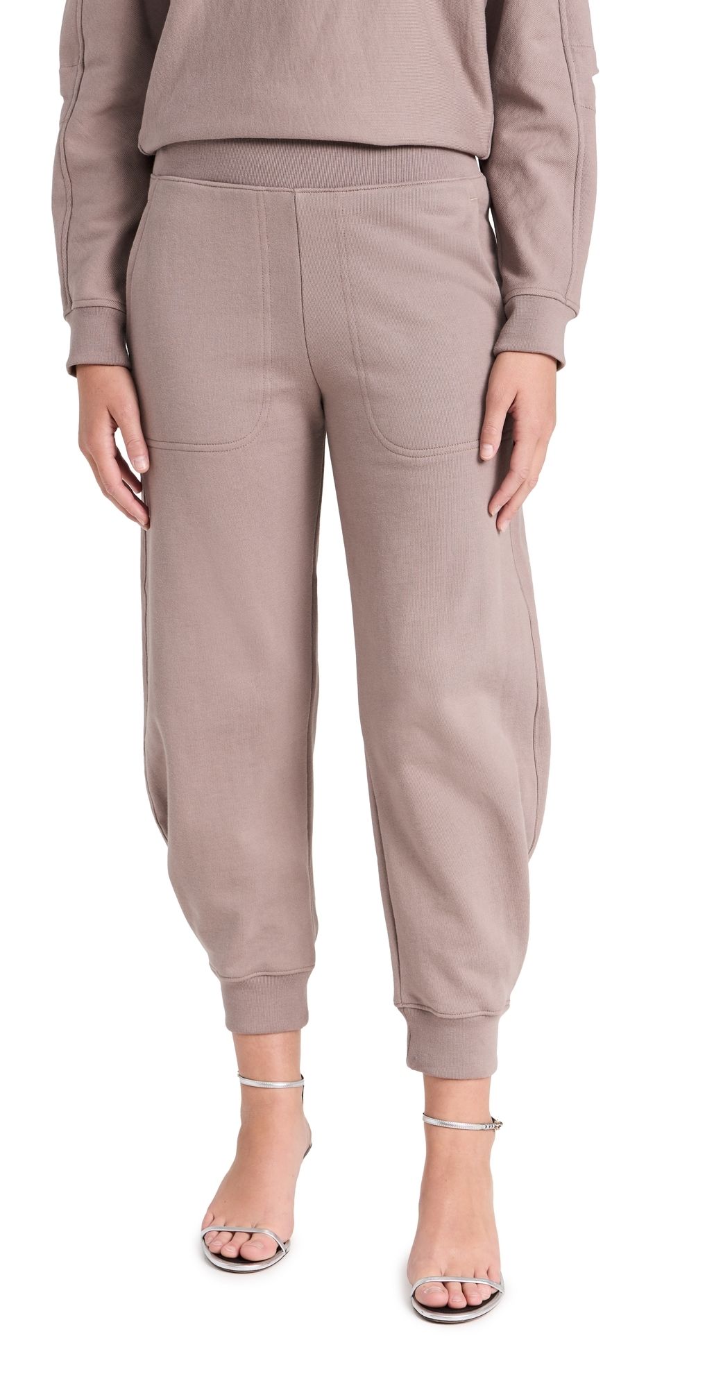 Tibi Sweatshirt Program Calder Longer Sweatpants Cement XXS