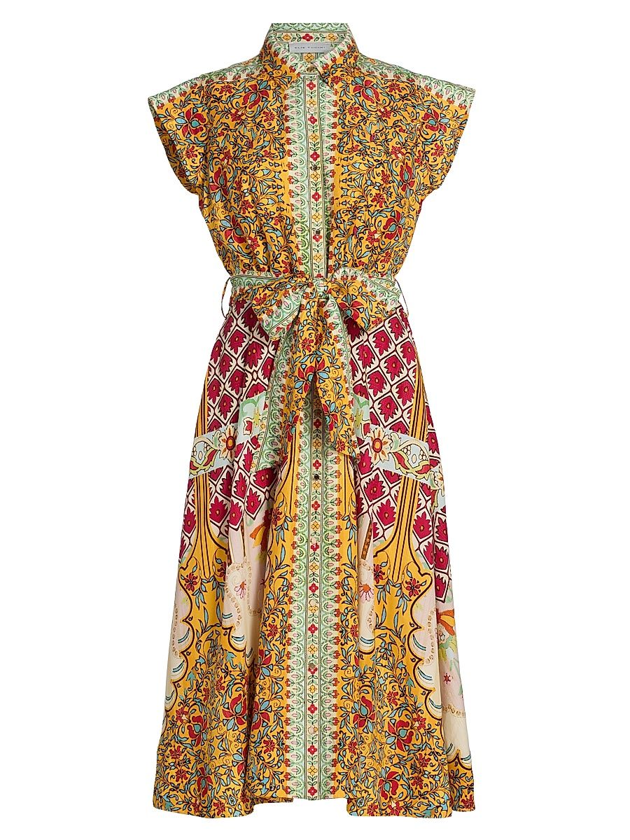 Women's The Fran Baroque Midi Shirtdress - Baroque Print - Size 16