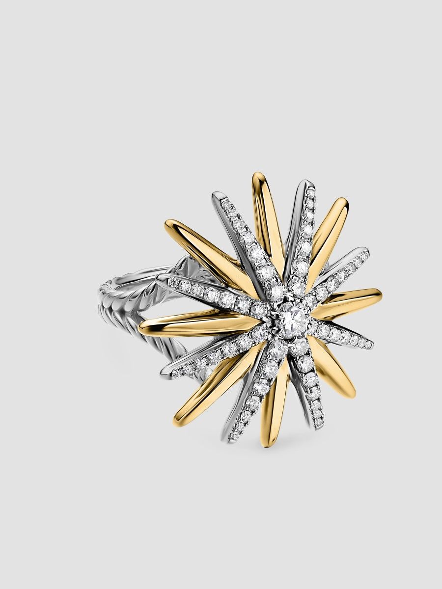 David Yurman Women's Starburst Ring in Sterling Silver - Silver Multi - Size 8
