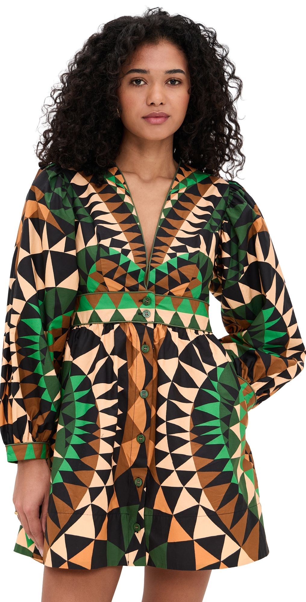 FARM Rio Heart Deco Green Mini Dress Heart Deco Green XS