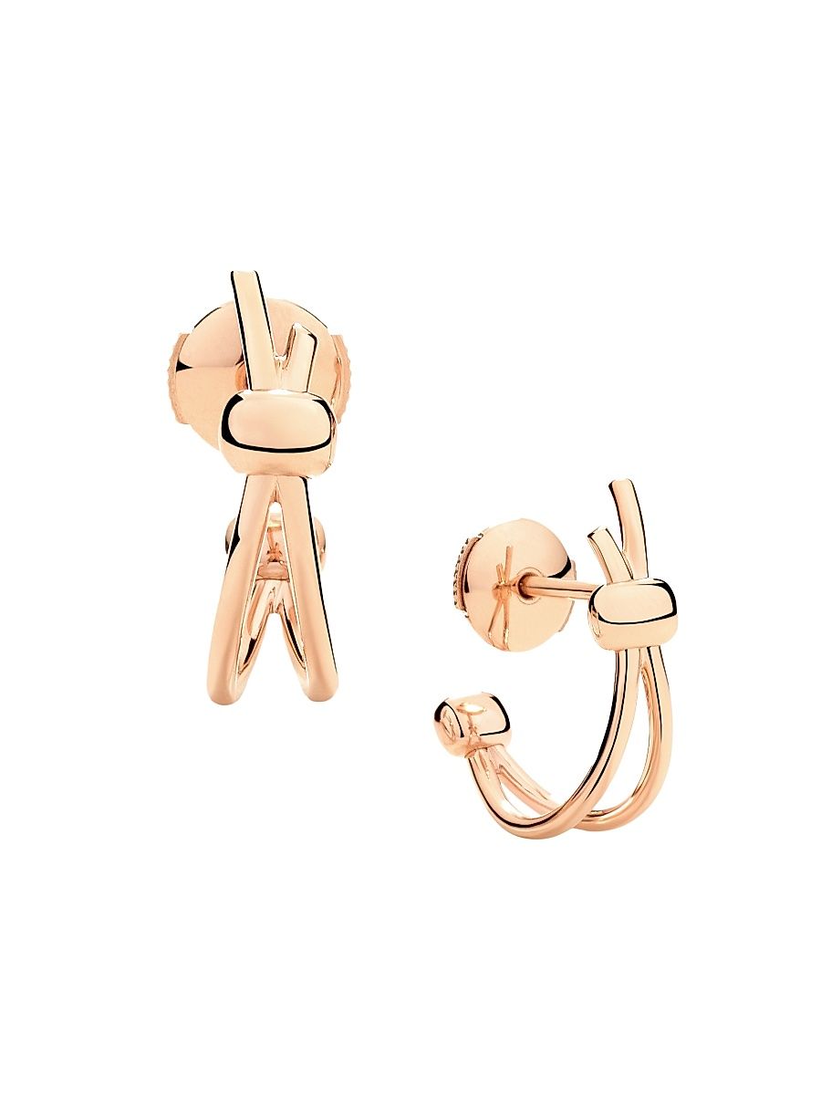 Women's Together 18K Rose Gold Hoop Earrings - Rose Gold
