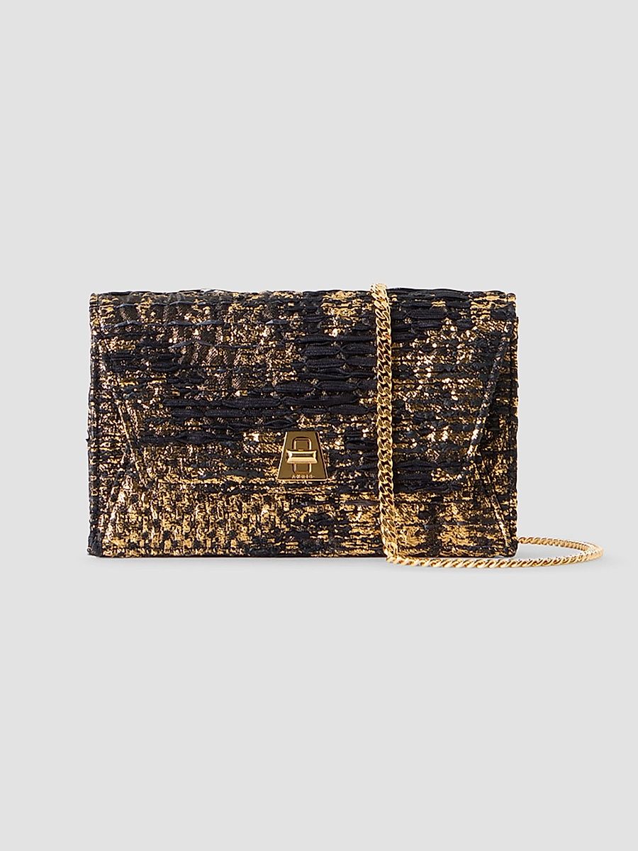 Women's Anouk Metallic Jacquard Envelope Clutch - Bronce Gold