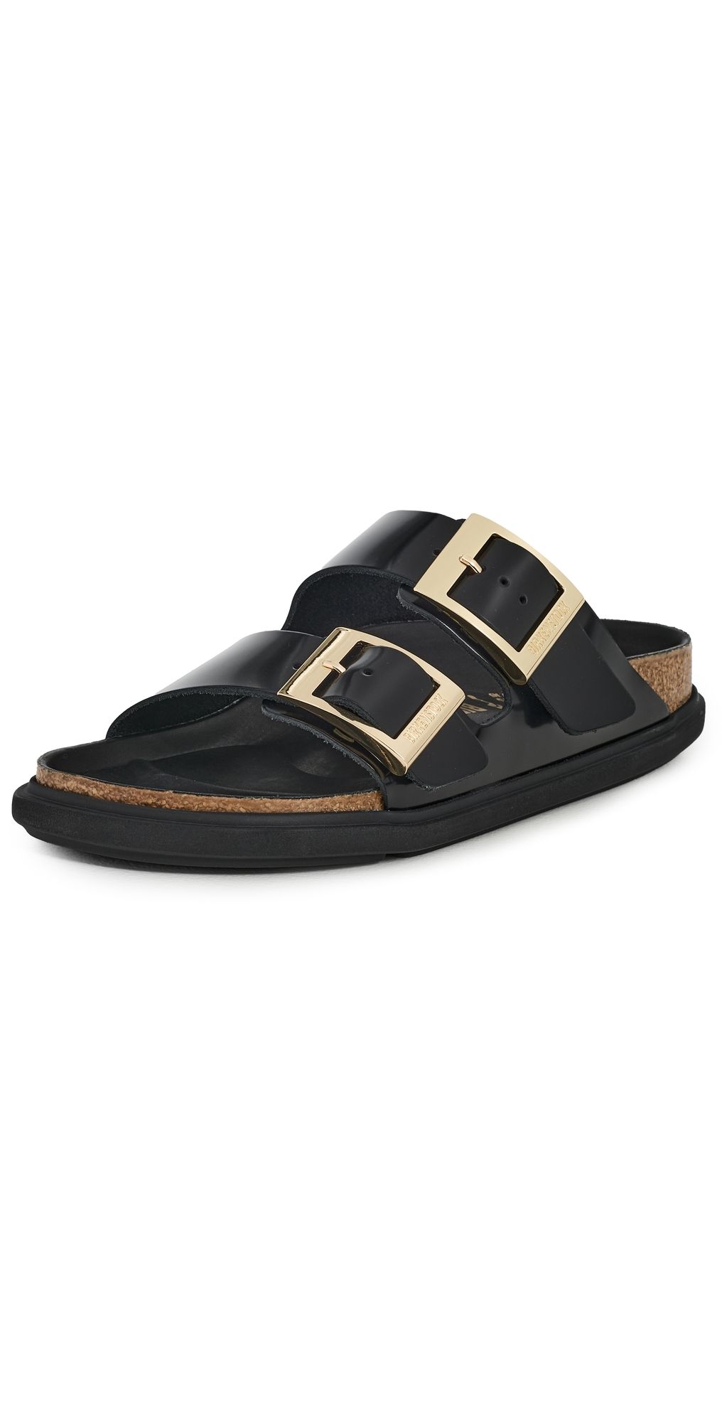 Birkenstock Arizona Droplet High Shine Sandals Black 36