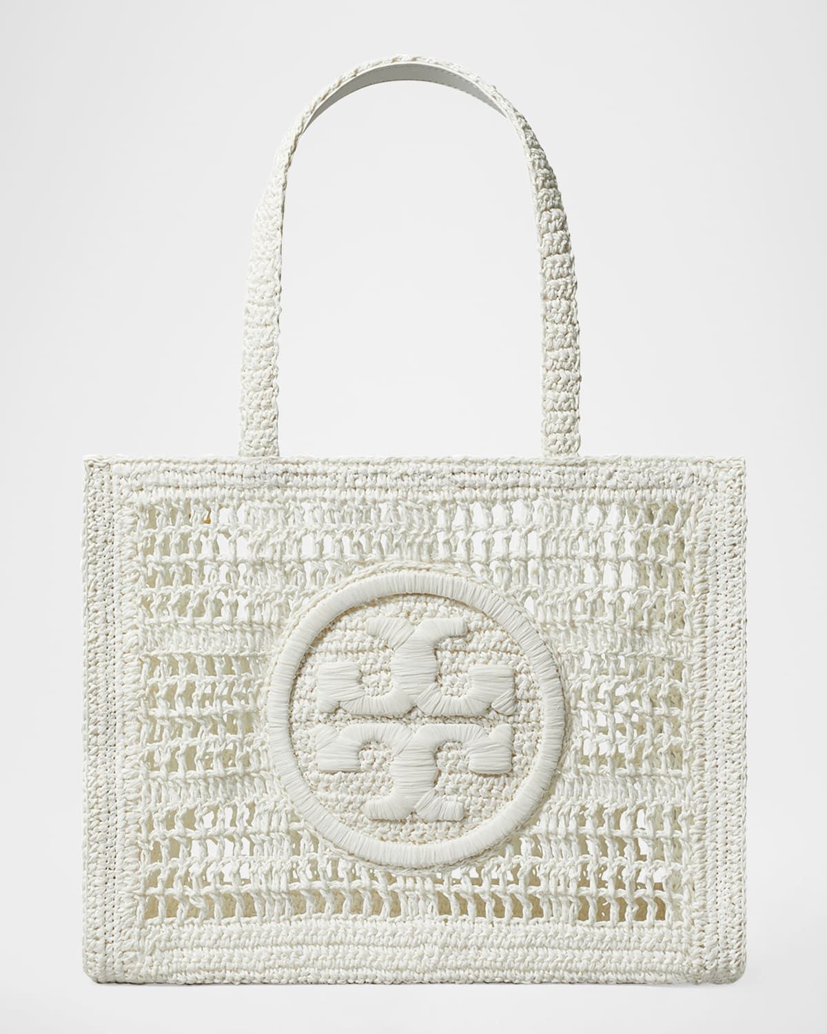 Ella Small Crochet Straw Tote Bag