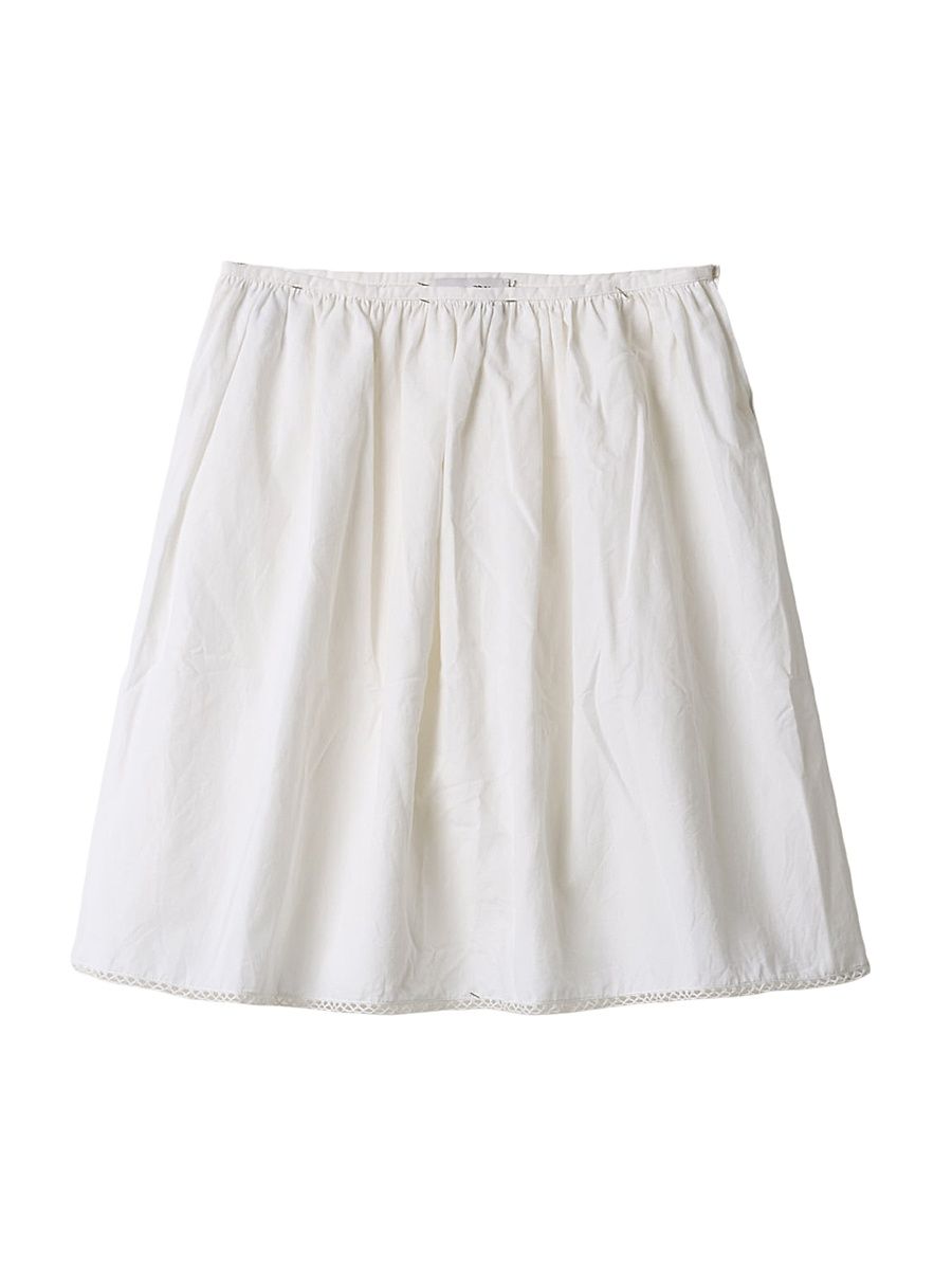 Women's Slubbed Poplin Skirt - White - Size 2