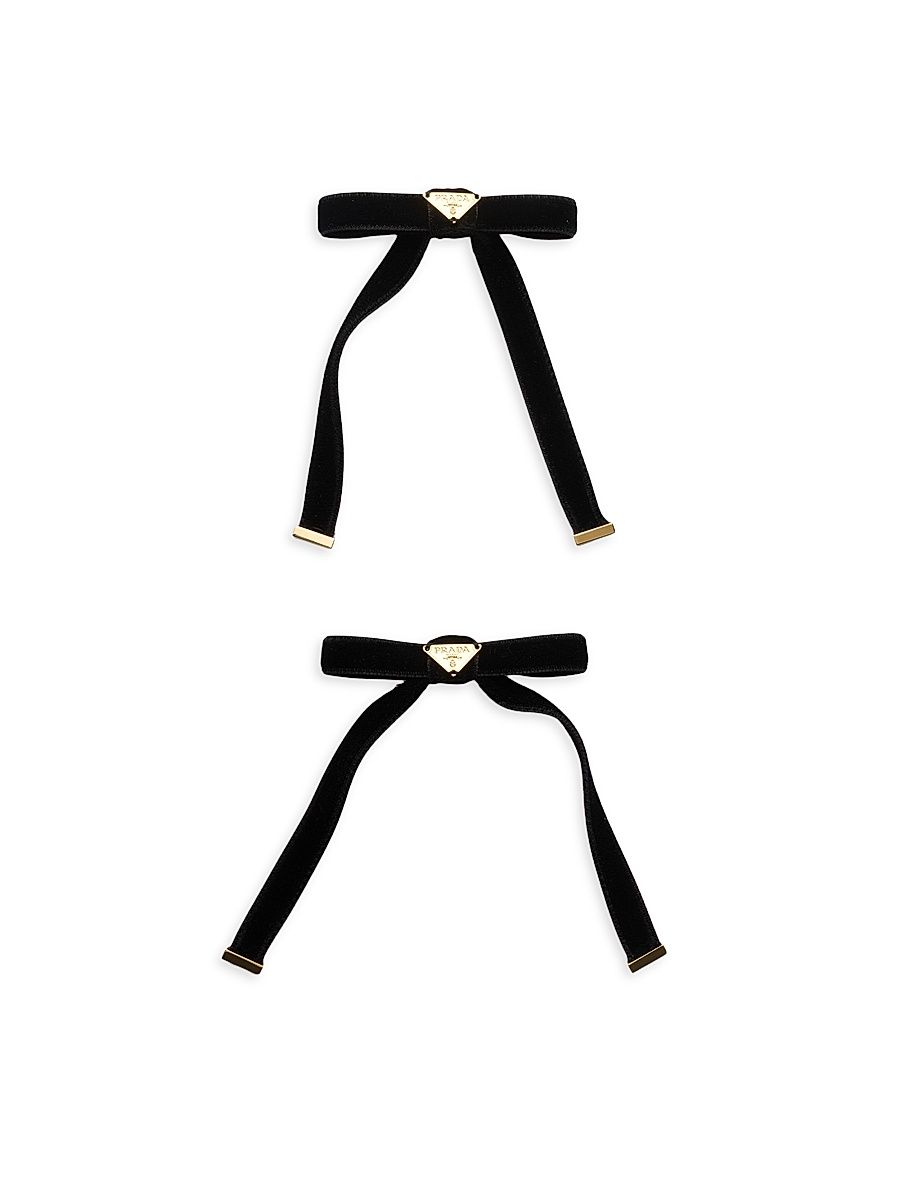Women's Velvet Hair Clips - Black