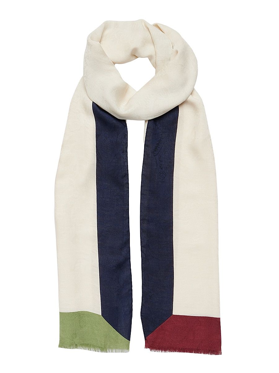Women's Bohemian Jacquard Cashmere-Blend Scarf - Beige