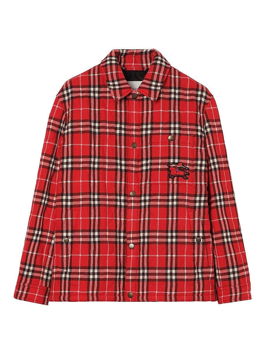 Men's Syleham Check Flannel Jacket - Crayon Red Ip Check - Size XL