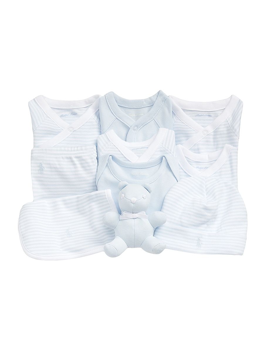 Baby's 11-Piece Essential Cotton Set - Beryl Blue - Size 6 Months