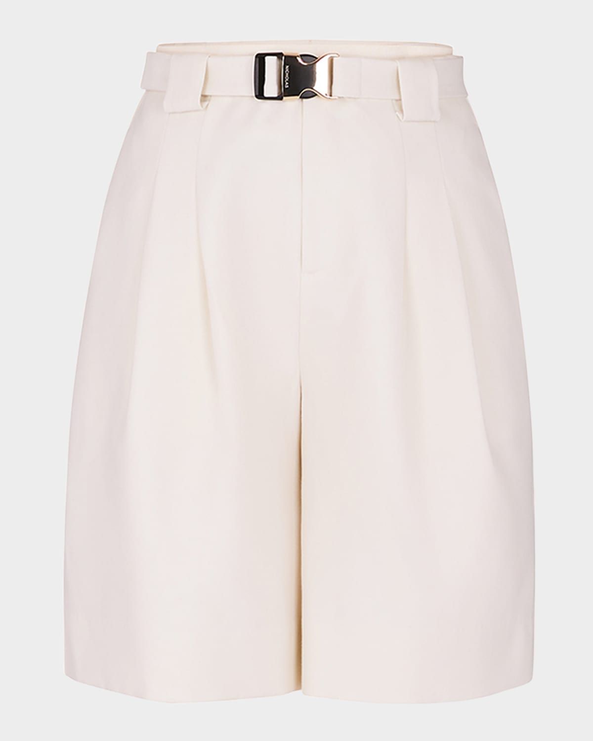 Belinda Belted Wide-Leg Shorts