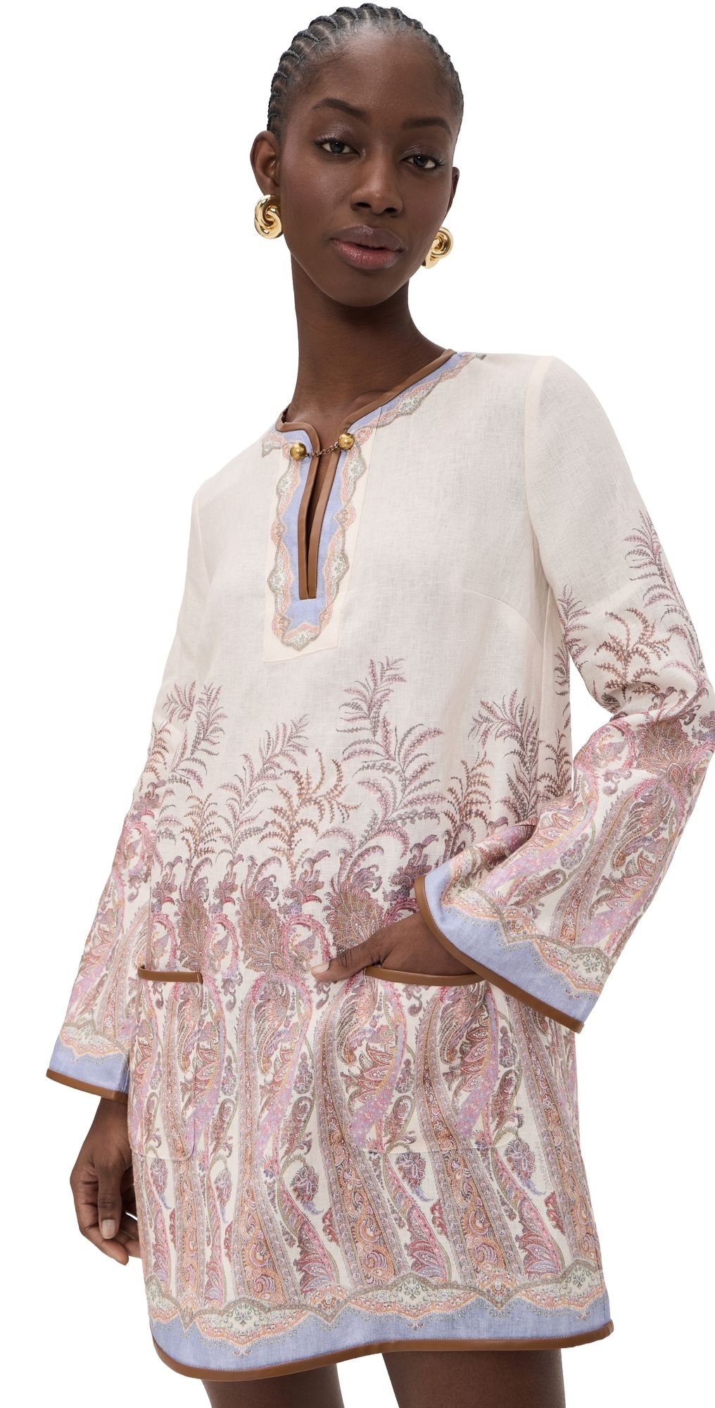 Zimmermann Alchemy Tunic Dress Cream Paisley 1