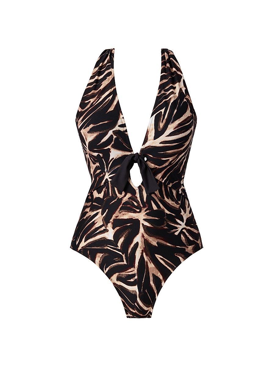Women's Desert Mirage Halle One-Piece Swimsuit - Black Multi - Size 16