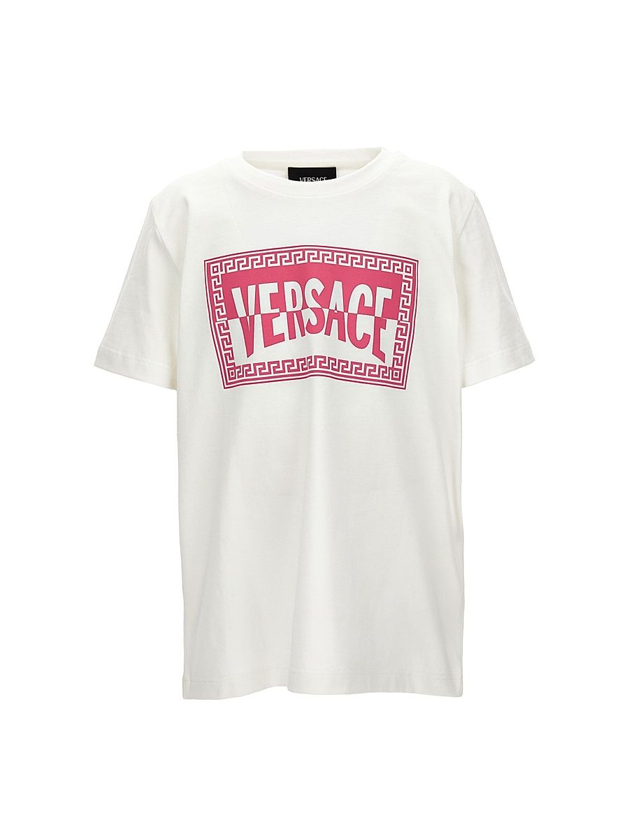 Little Girl's & Girl's Logo Jersey T-Shirt - White Pink - Size 8