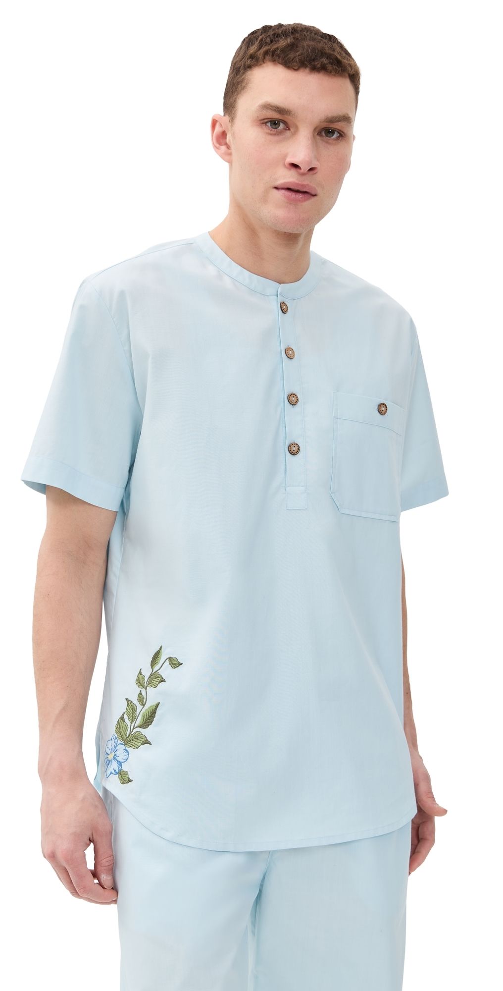 Fanm Mon Orhun Linen Shirt Light Blue S