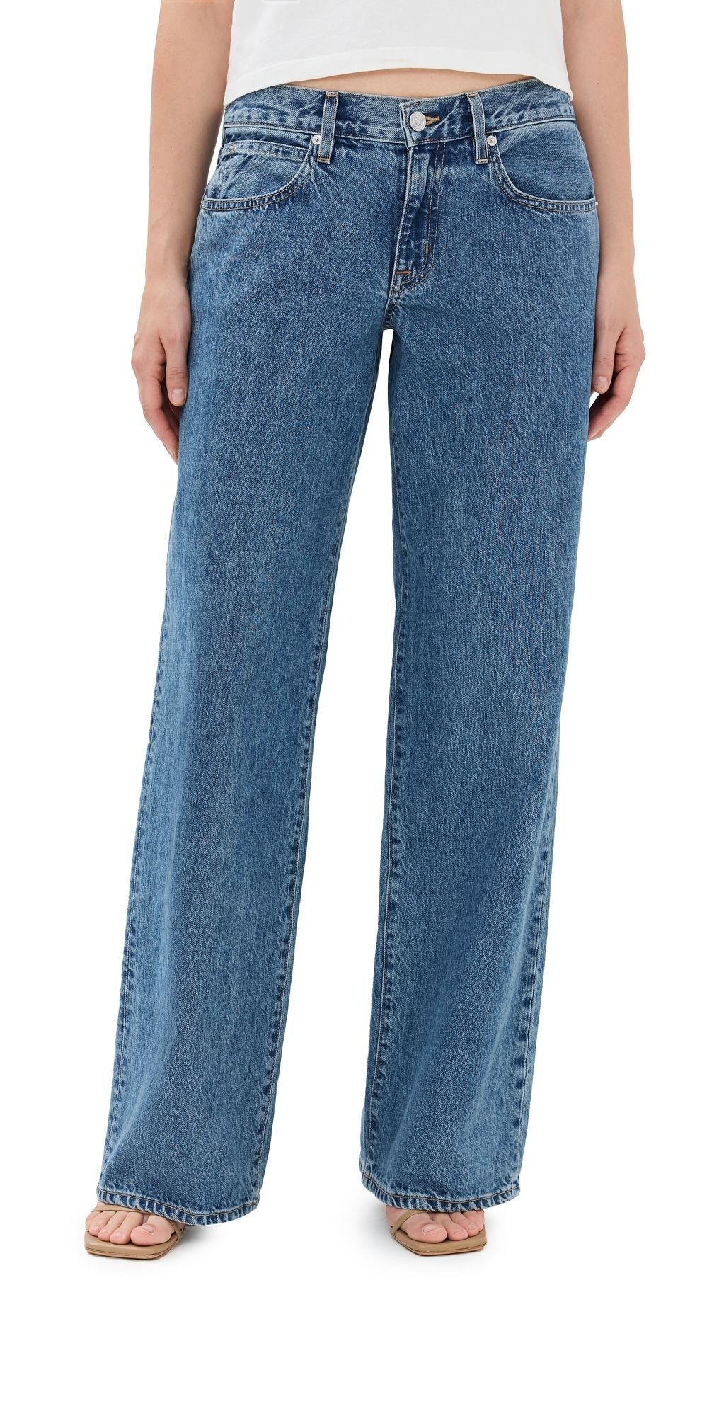 SLVRLAKE Lexi Low Rise Wide Leg Jeans Satisfaction 23