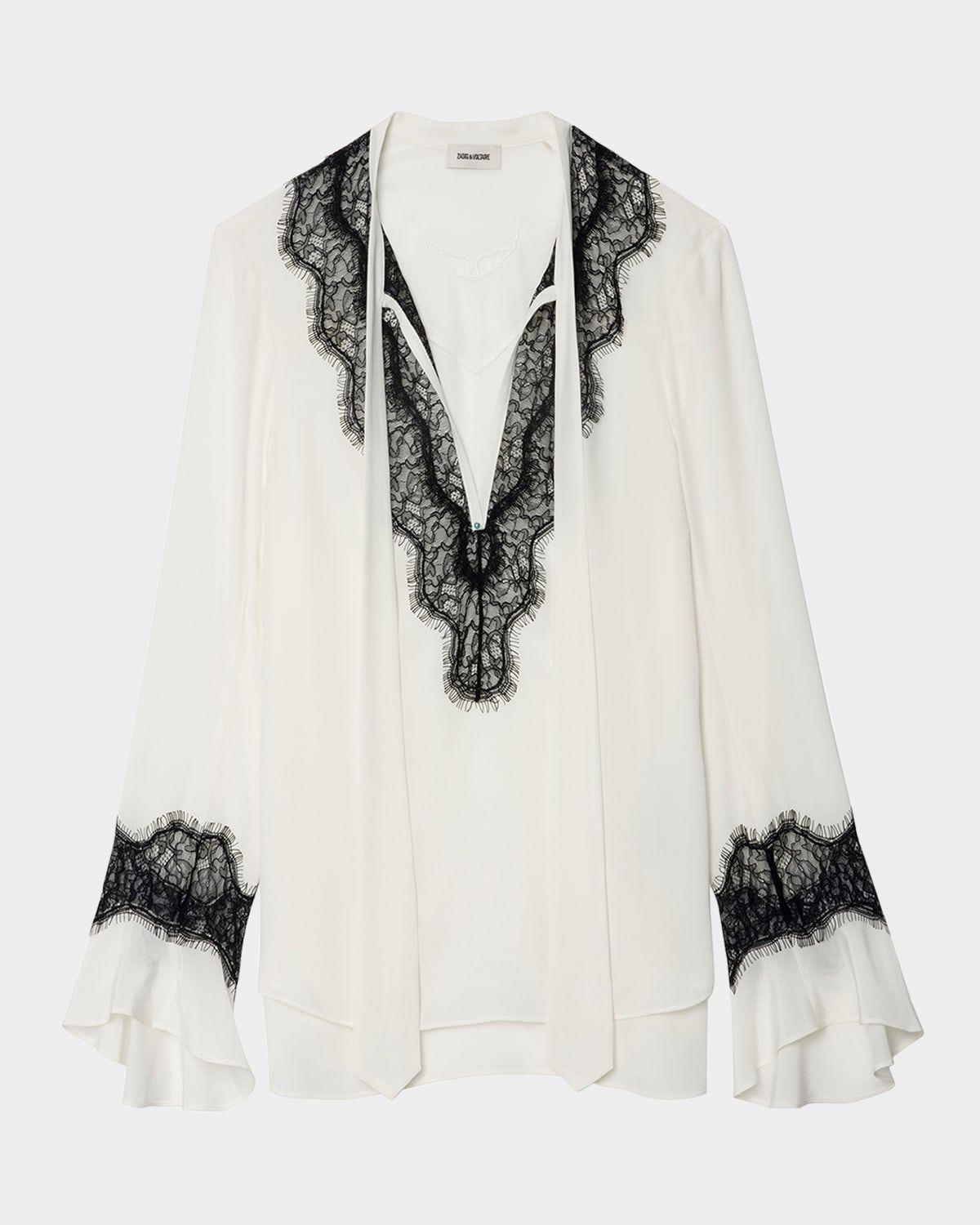 Tuan Lace Crepe de Chine Blouse