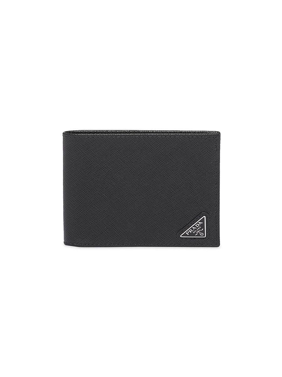 Men's Saffiano Leather Wallet - Black