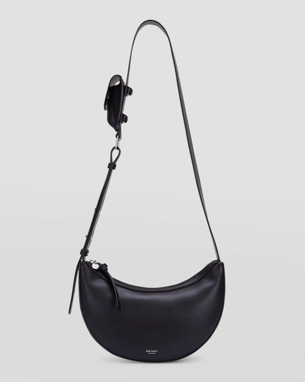 Rookie Half-Moon Leather Crossbody Bag