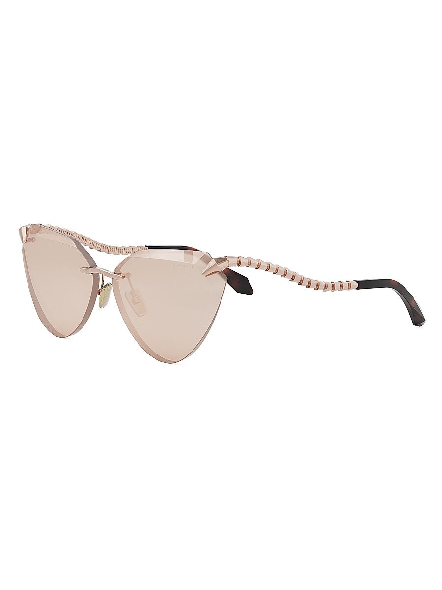Women's Serpenti Viper 65MM Cat-Eye Sunglasses - Brown Rose Gold
