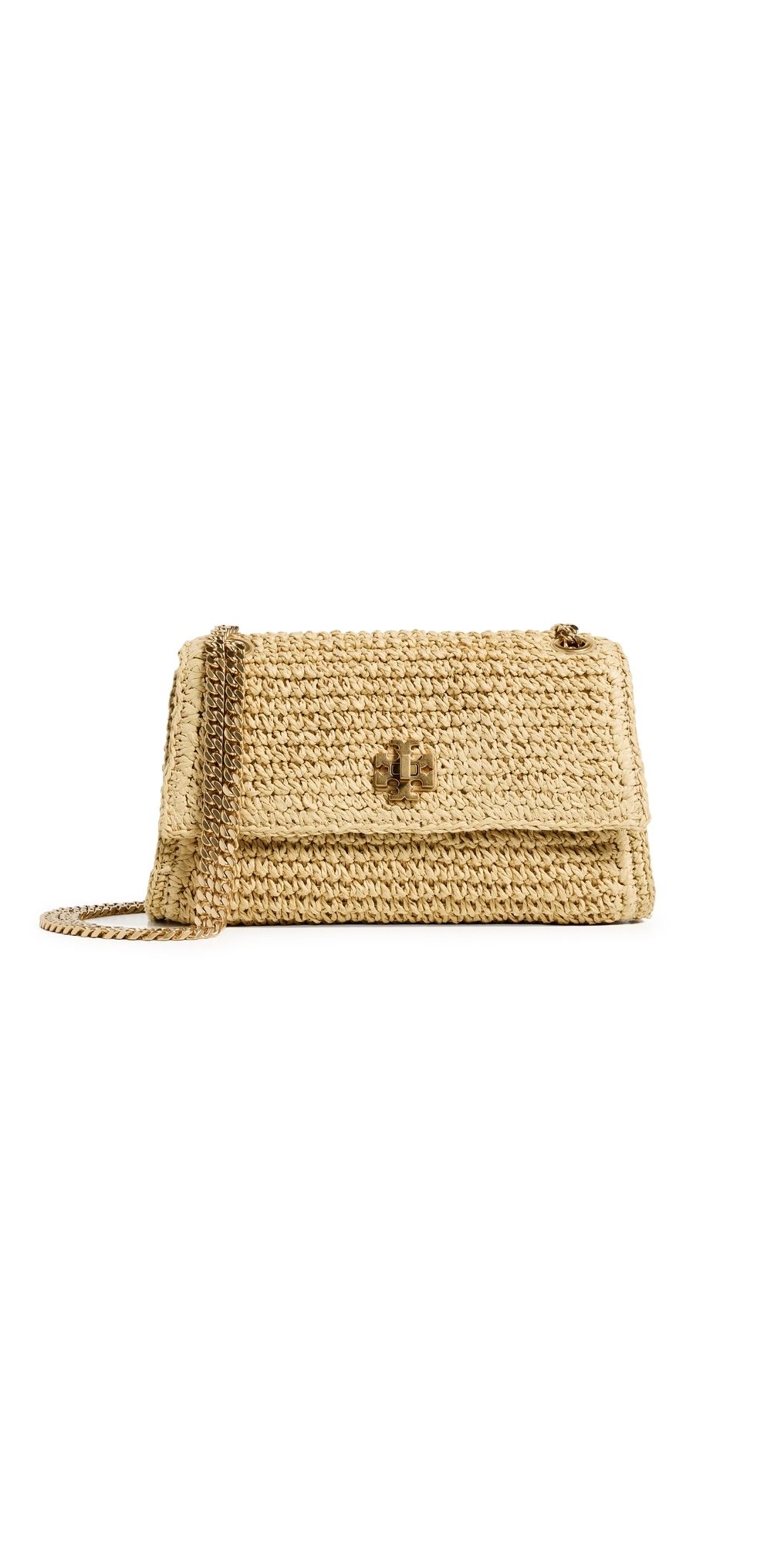 Tory Burch Kira Turnlock Woven Mini Bag Natural One Size