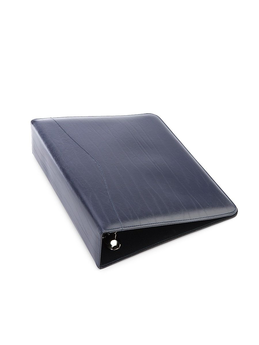 2-Inch Leather Ring Binder - Blue