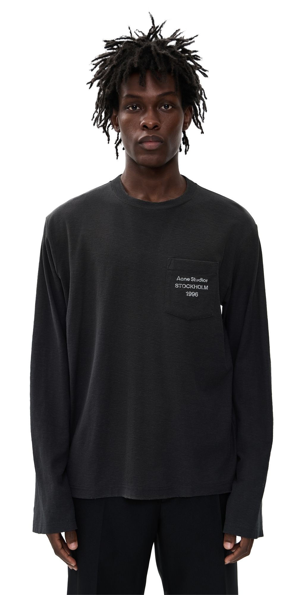 Acne Studios Edden Long Sleeve Tee Faded Black M