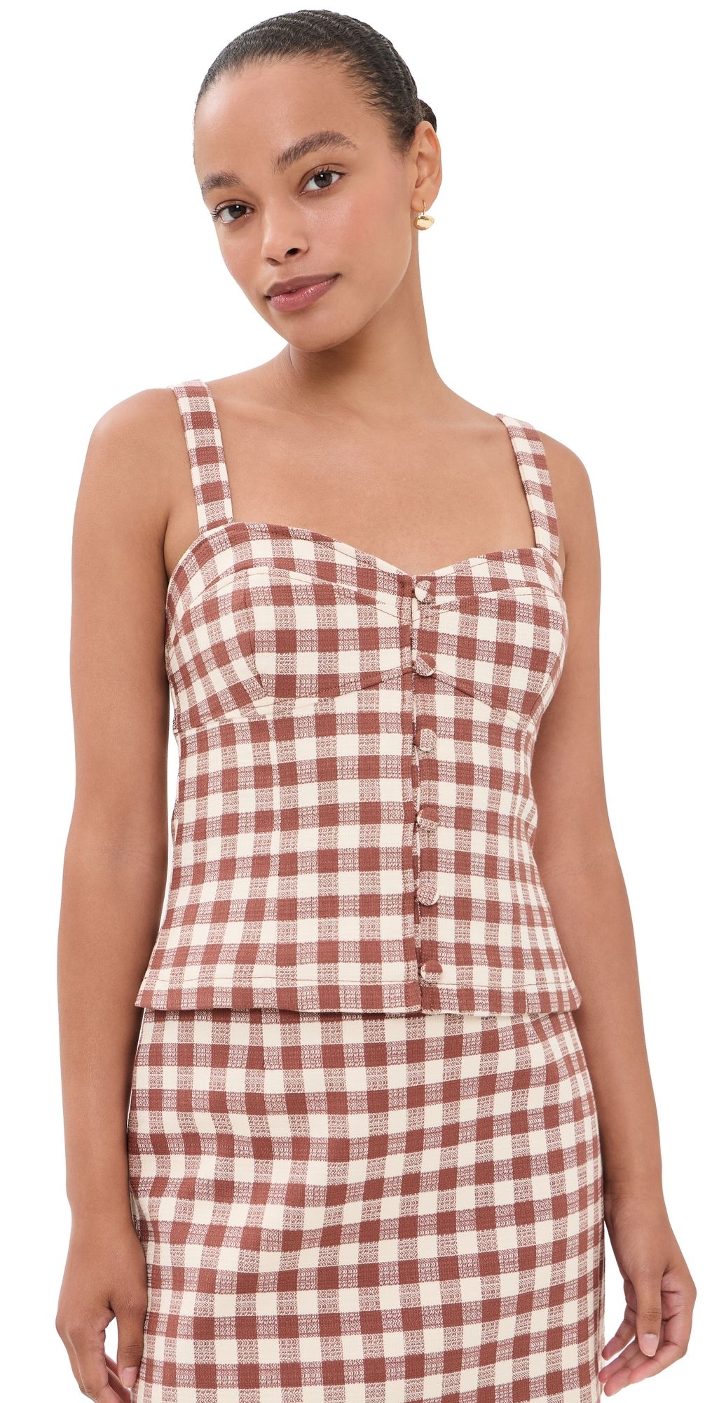 Hill House Home The Aiko Top Rust Gingham XXL