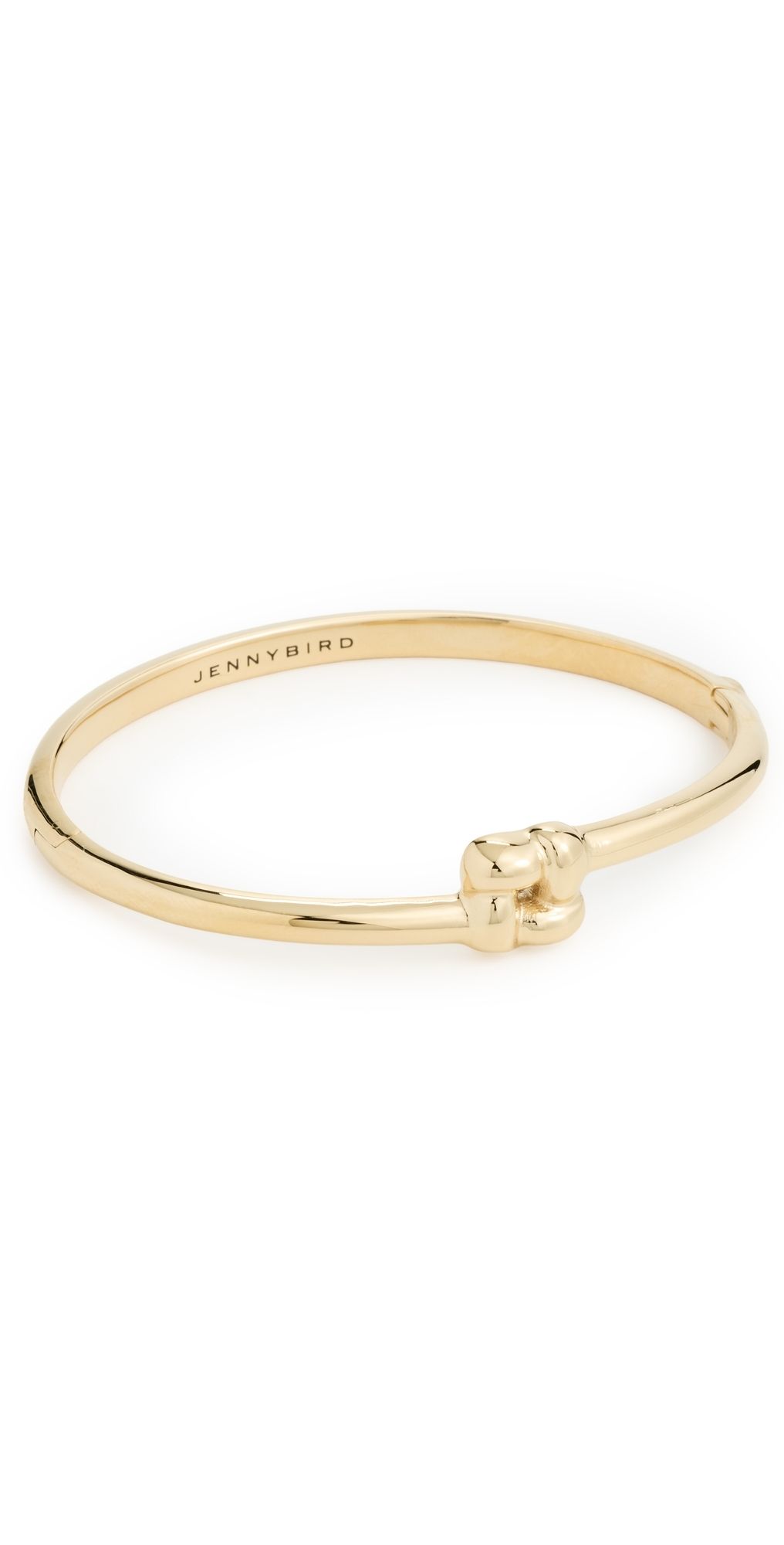 JENNY BIRD Slim Woven Square Bangle High Polish Gold M