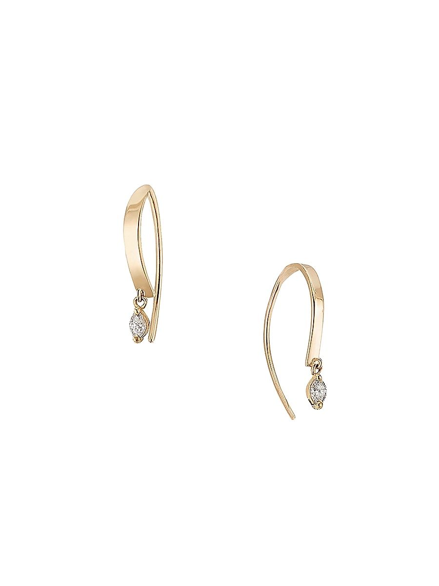 Women's 14K Yellow Gold & Diamond Drop Earrings