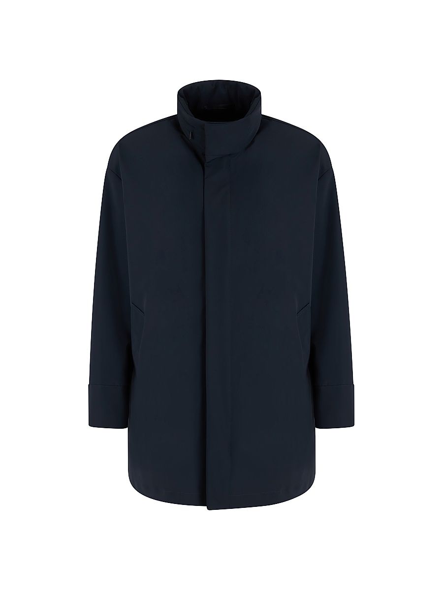 Men's Caban Nylon-Blend Coat - Dark Navy - Size XXL