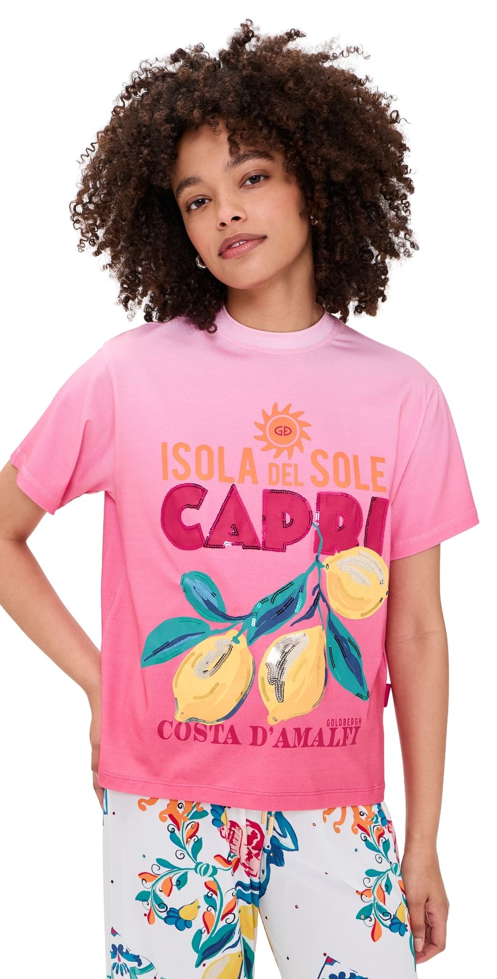 Goldbergh Loredana Short Sleeve Top Italian Rose XL