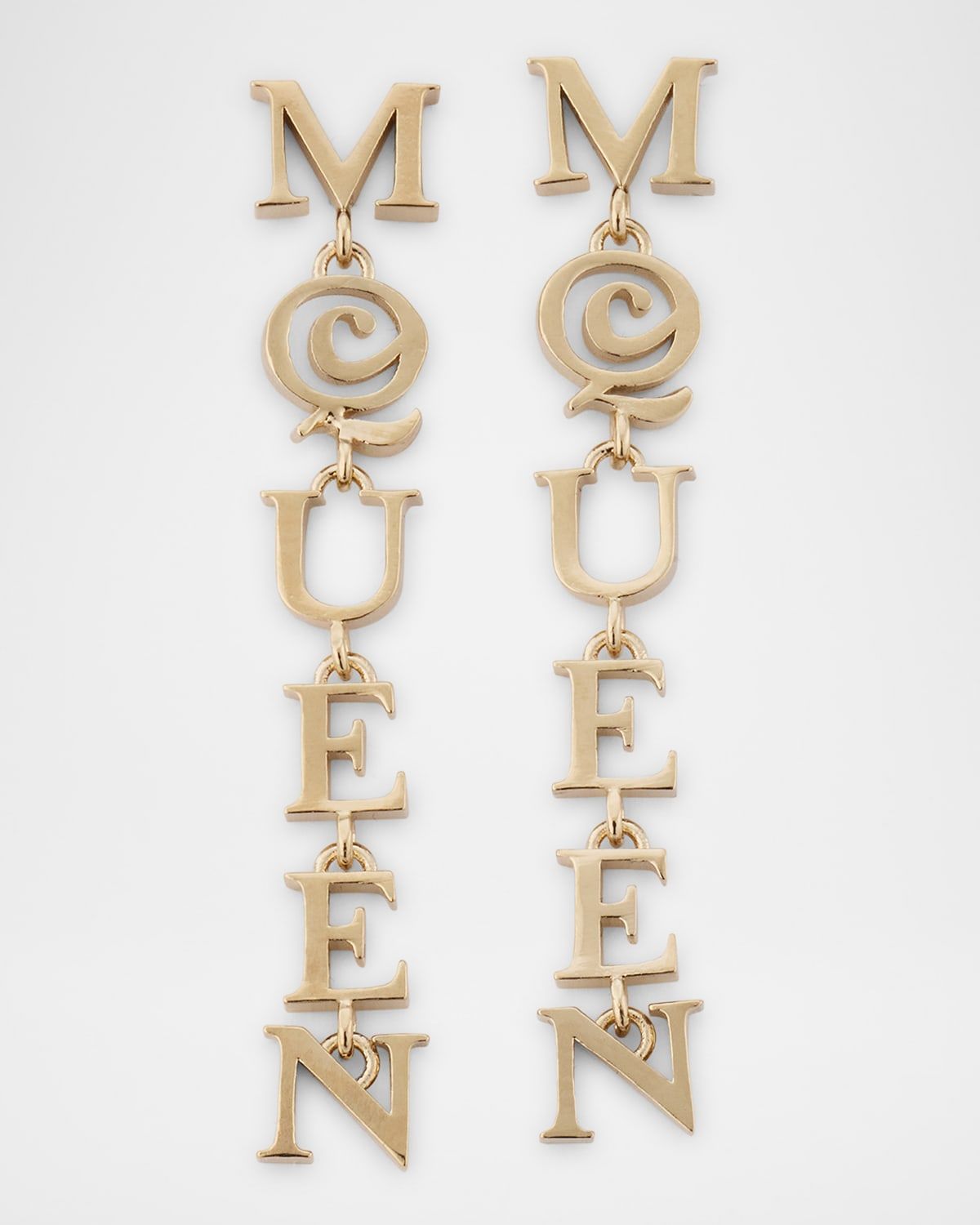McQueen Logo Drop Earrings