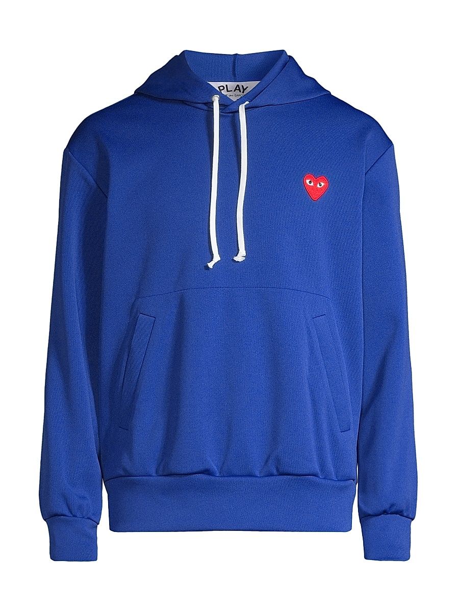 Men's Red Heart Pullover Hoodie Sweatshirt - Navy - Size Medium