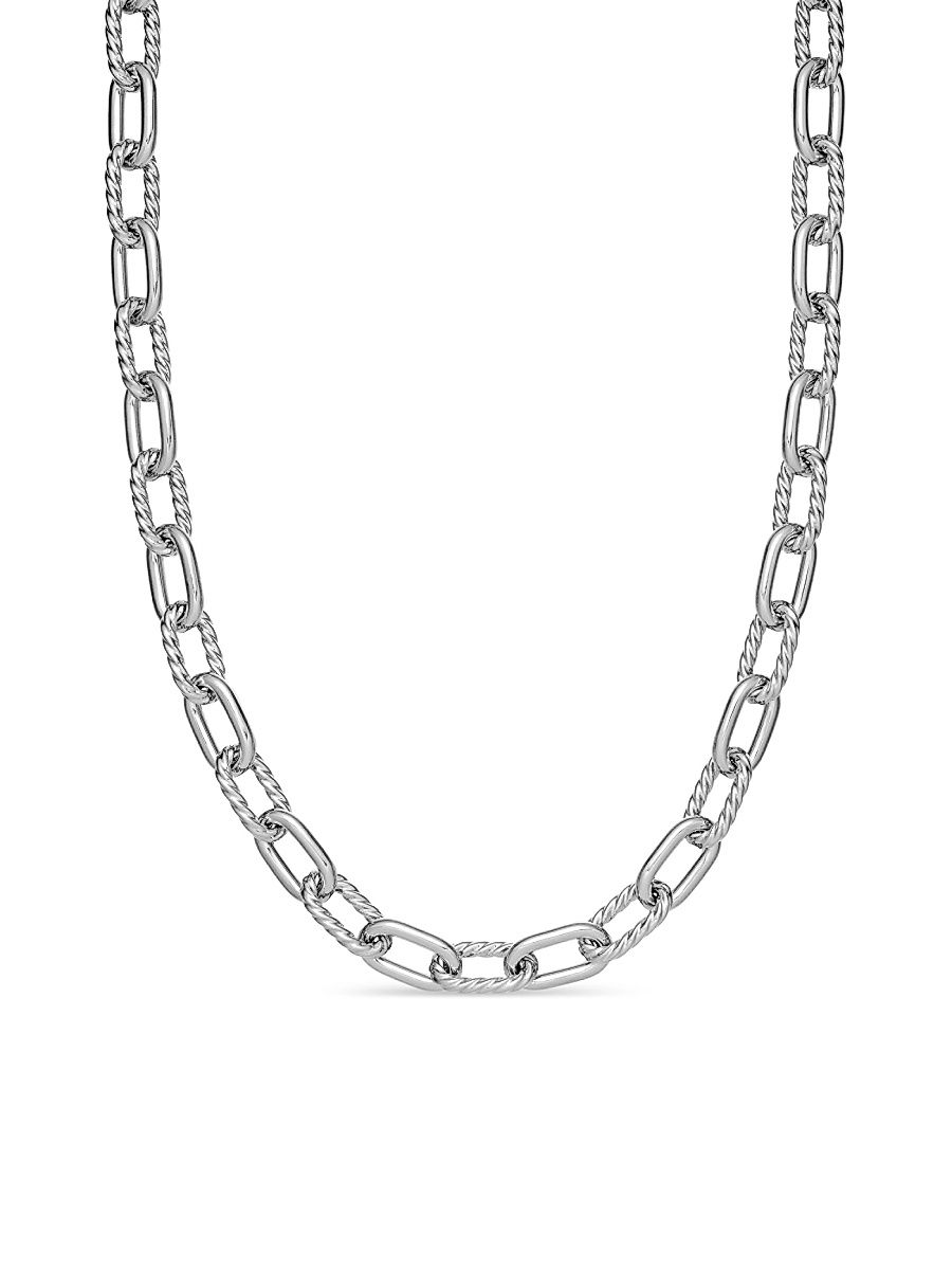 Men's DY Madison Chain Necklace in Sterling Silver - Silver - Size 26