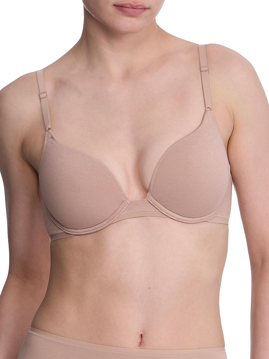 Women's Bliss Cotton Convertible T-Shirt Bra - Cafe - Size 36A
