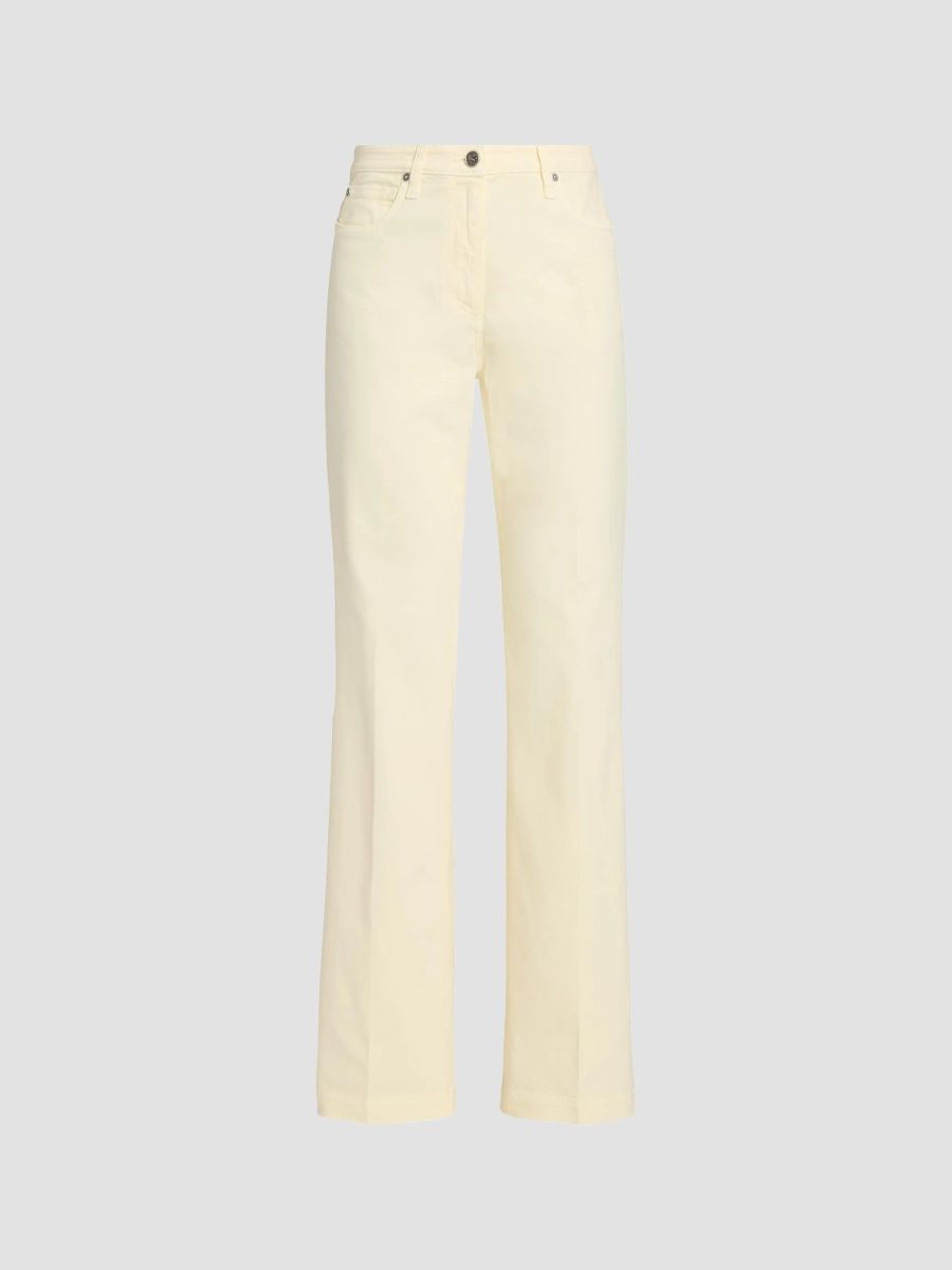 Etro Women's Stretch Cotton Bootcut Pants - Yellow - Size 26