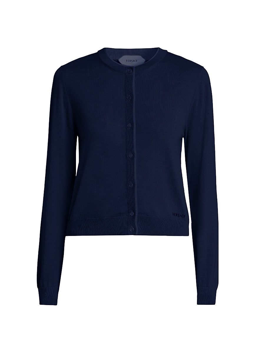 Women's La Vacanza Classic Wool Cardigan - Navy - Size 12