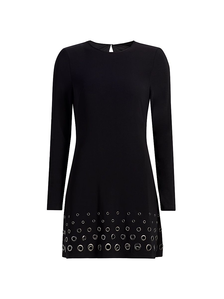 Women's Dorinda Grommet Minidress - Black - Size XL