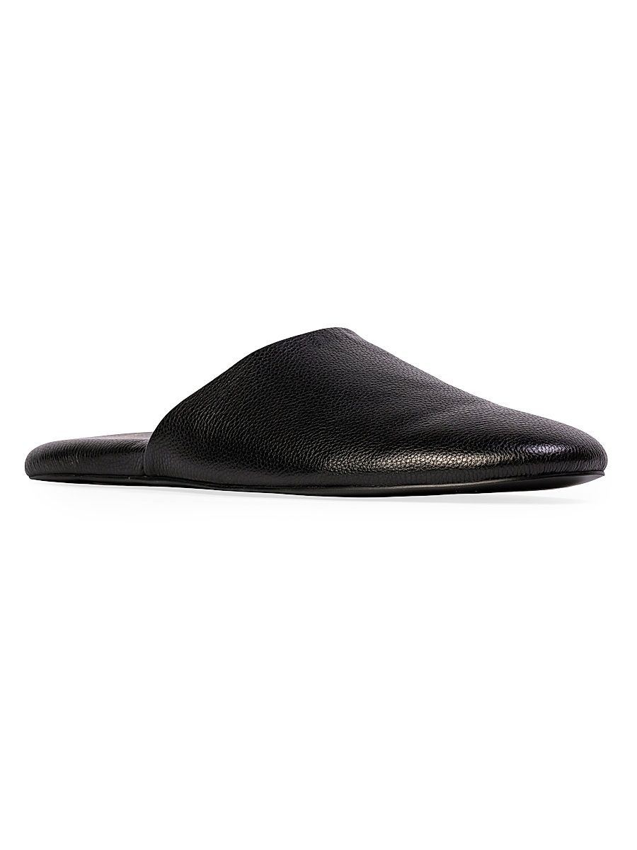 Women's Shiloh Leather Slippers - Black Leather - Size 7